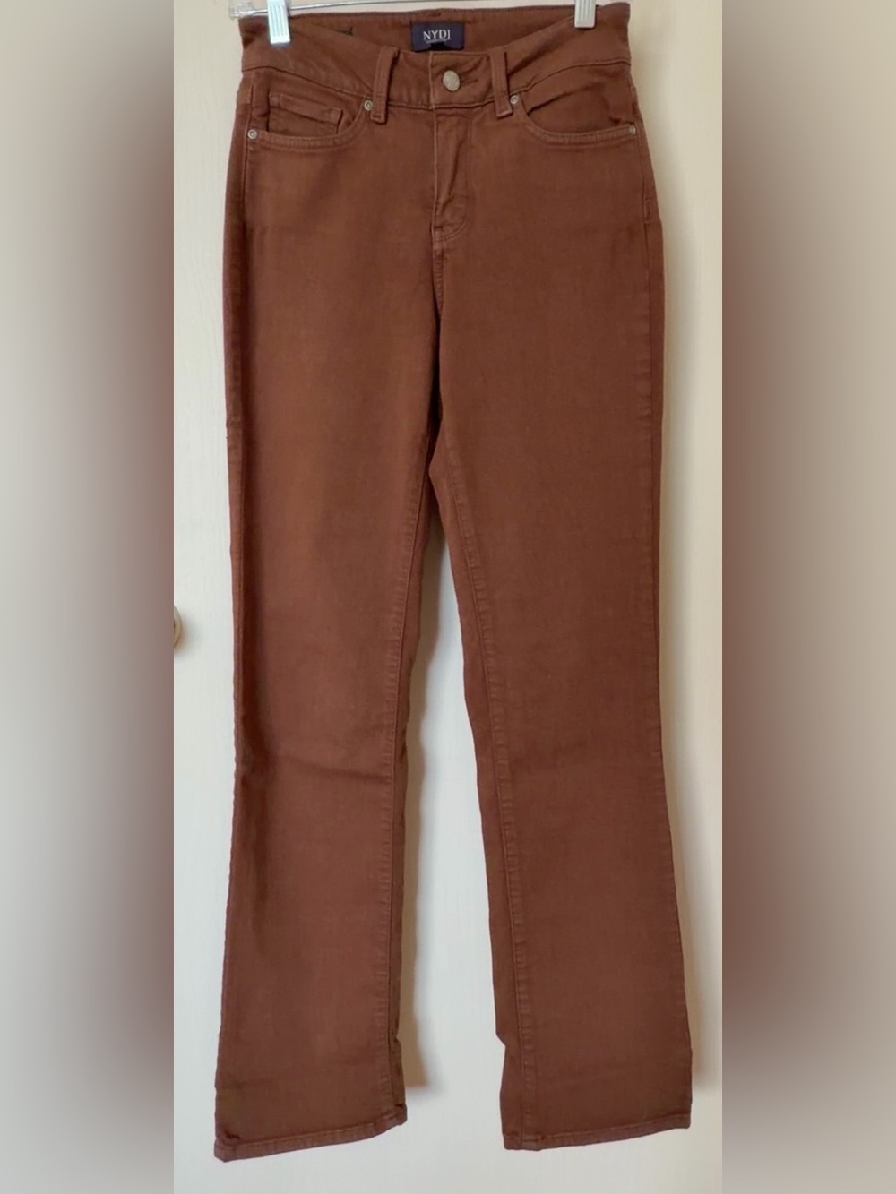NYDJ Marilyn Straight Lift Tuck Brown Jeans Women’s Size 2